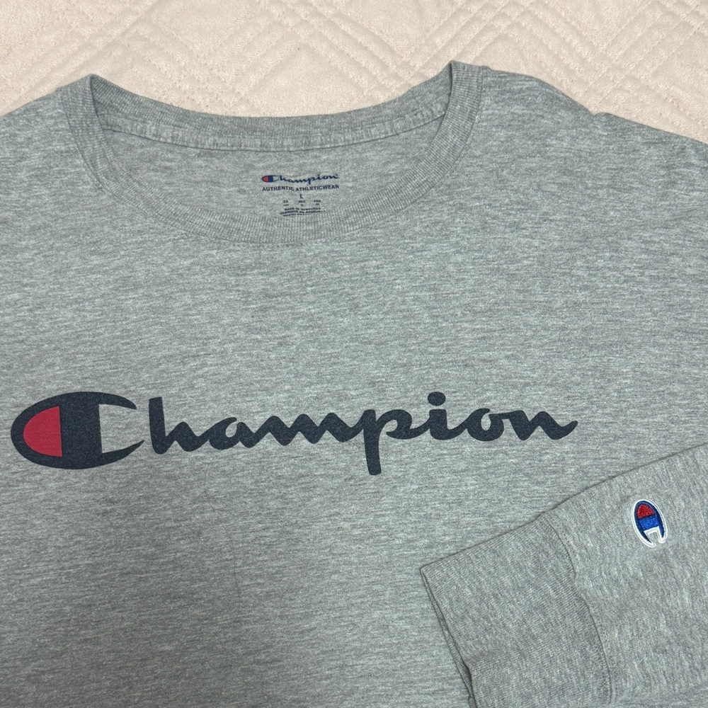 Champion Heather Gray Logo Sweatshirt